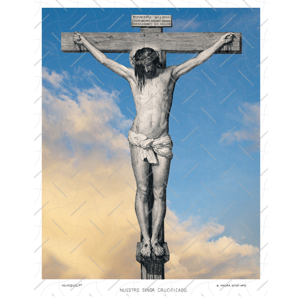 My Jesus Digital Print - Sky Clouds Background