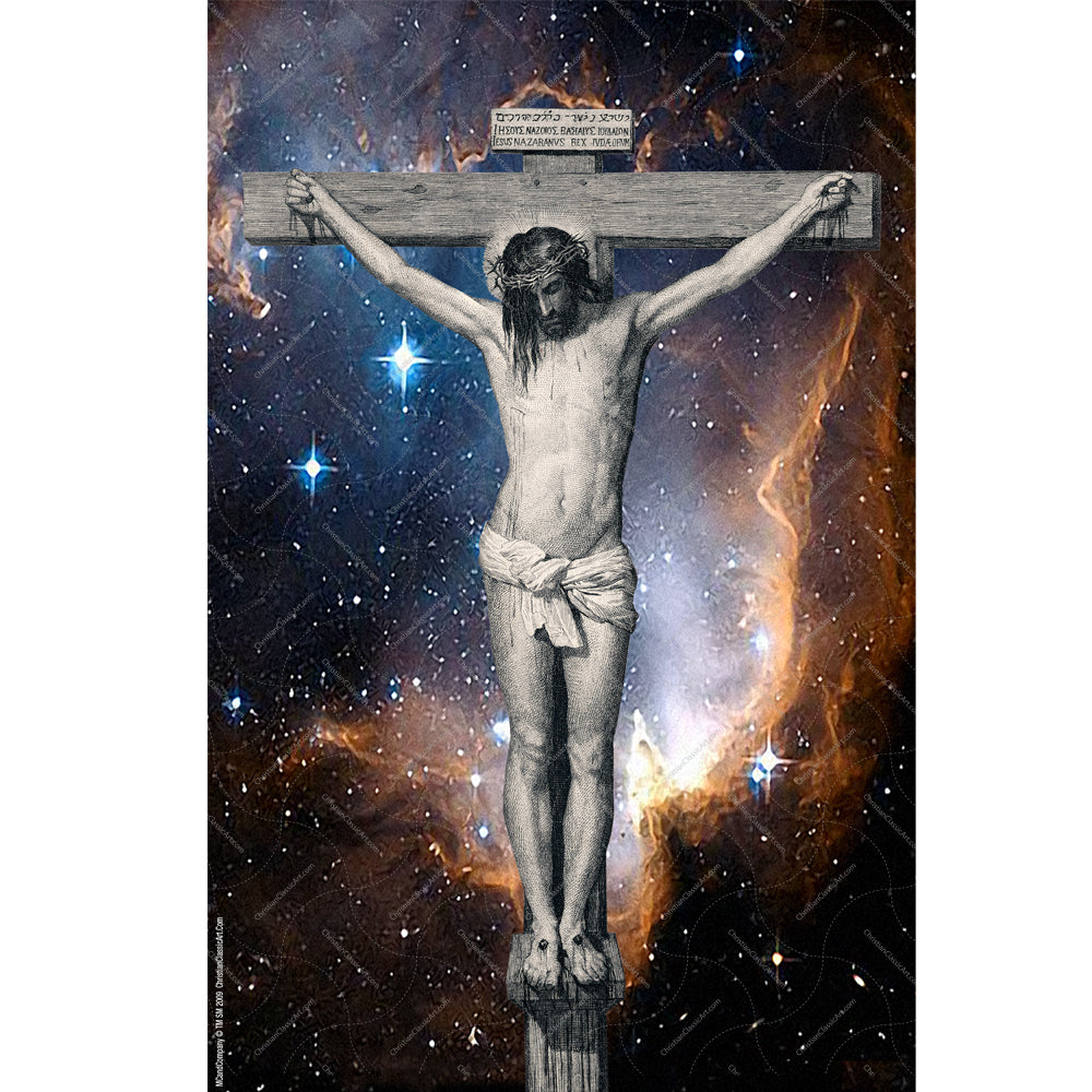 My Jesus Digital Print - Universe & Stars Background